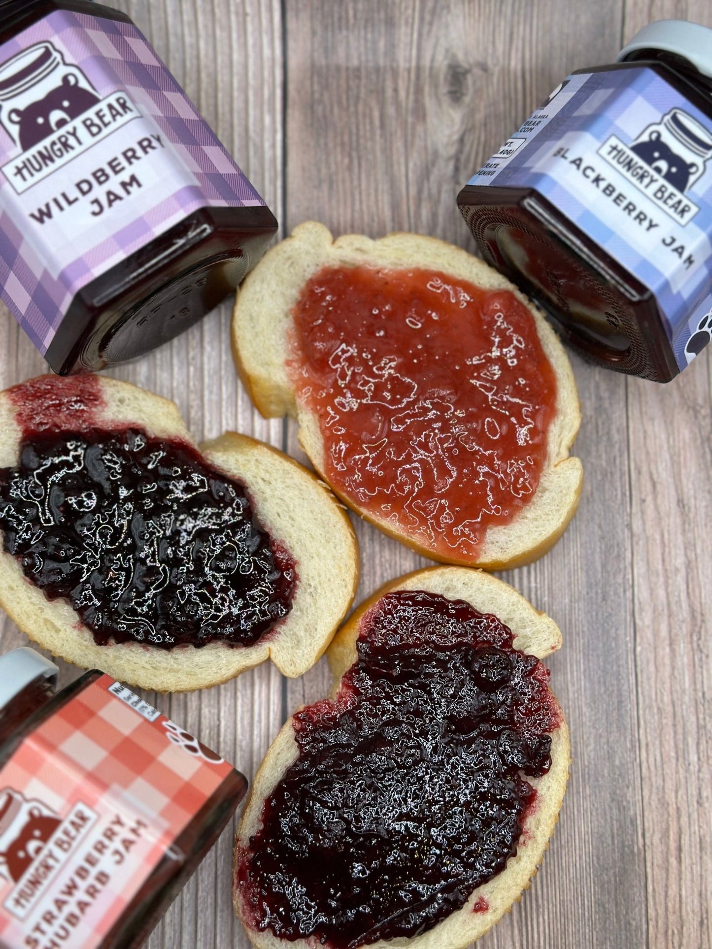 Strawberry Rhubarb Jam - Hungry Bear Jellies
