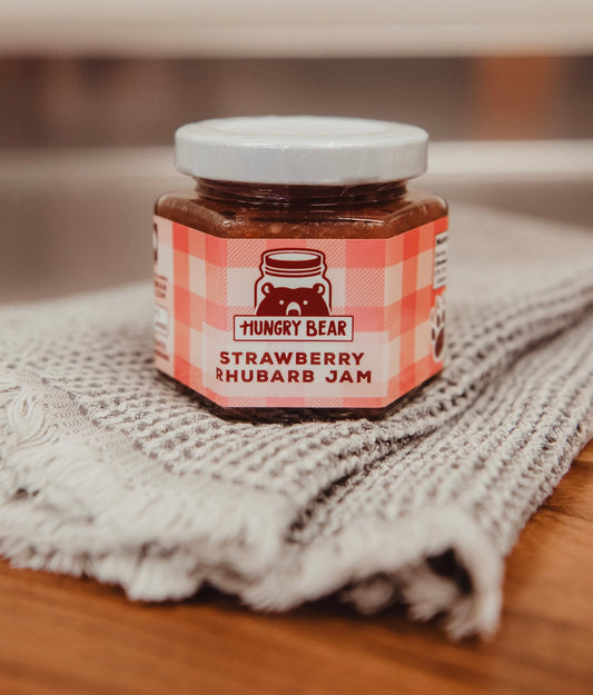 Strawberry Rhubarb Jam - Hungry Bear Jellies