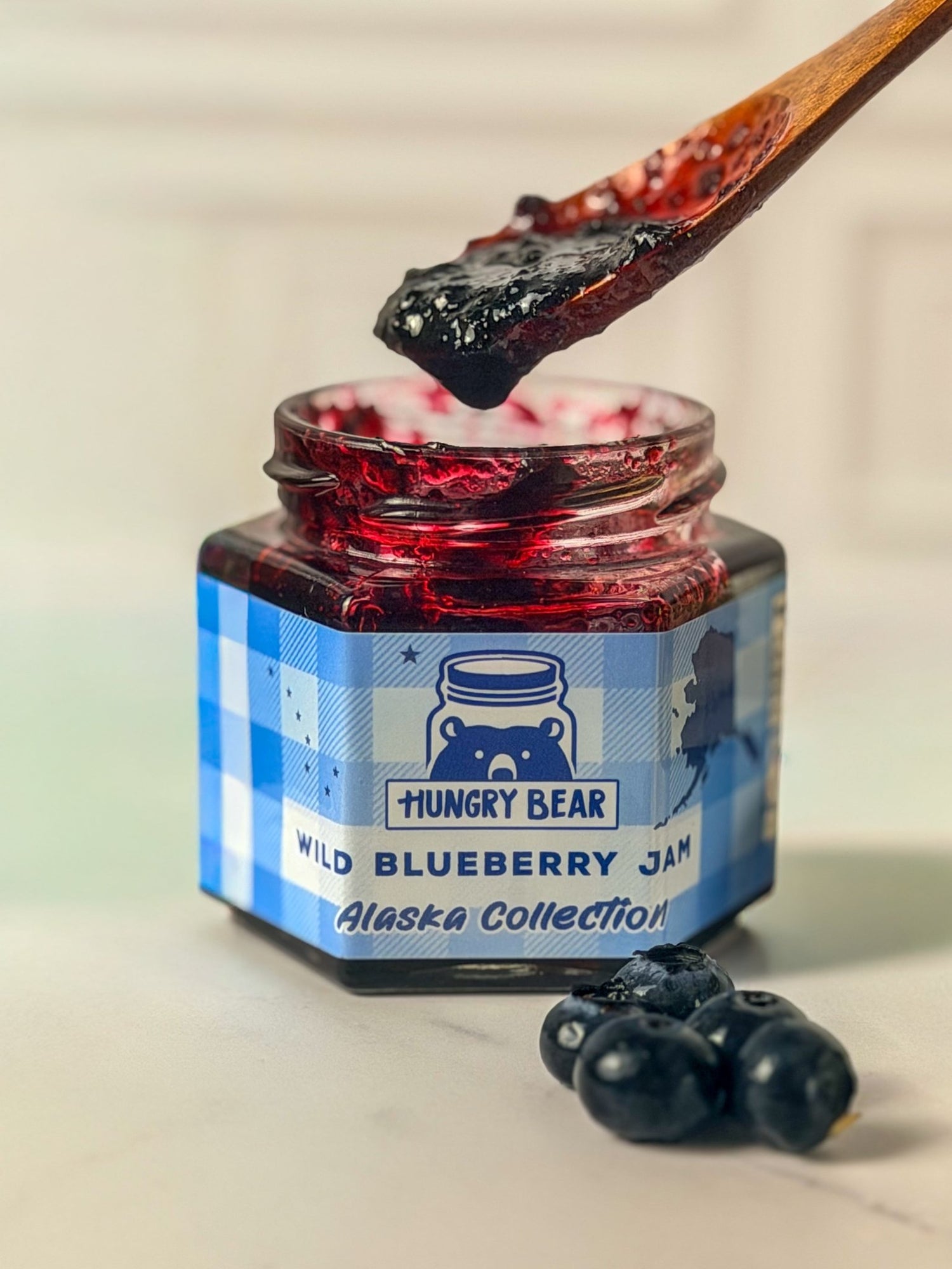 Wild Alaskan Blueberry Jam - Hungry Bear Jellies